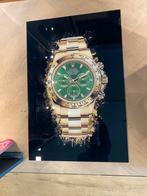 Stijlvolle Wanddecoratie - Rolex gold schilderij, Ophalen of Verzenden