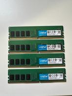 Crucial Ram geheugen 4GB (4x) werkgeheugen, Computers en Software, RAM geheugen, Desktop, 4 GB, Ophalen of Verzenden, Zo goed als nieuw