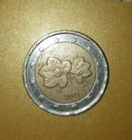 2 euro munt klaver finland 2001, 2 euro, Ophalen of Verzenden, Finland, Losse munt