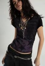 Vintage top Grunge Y2K distressed met korte mouwen, Maat 38/40 (M), Nieuw, Ophalen of Verzenden, Korte mouw