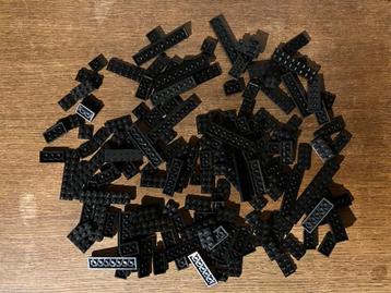 Lot LEGO - 150 zwarte plates in diverse afmetingen beschikbaar voor biedingen