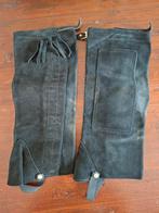 Paardrijden chaps suède leer zwart, Dieren en Toebehoren, Paardrijkleding, Ophalen of Verzenden, Gebruikt, Schoeisel