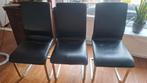 Eetkamerstoelen 6, Gebruikt, Zwart, Ophalen of Verzenden, Metaal