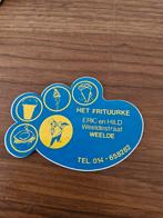 2983 Vintage Sticker Het Frituuurke Weelde, Ophalen of Verzenden, Gebruikt