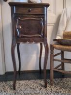 Frans antiek noten hout brocante nachtkastje rose marmer, Antiek en Kunst, Ophalen