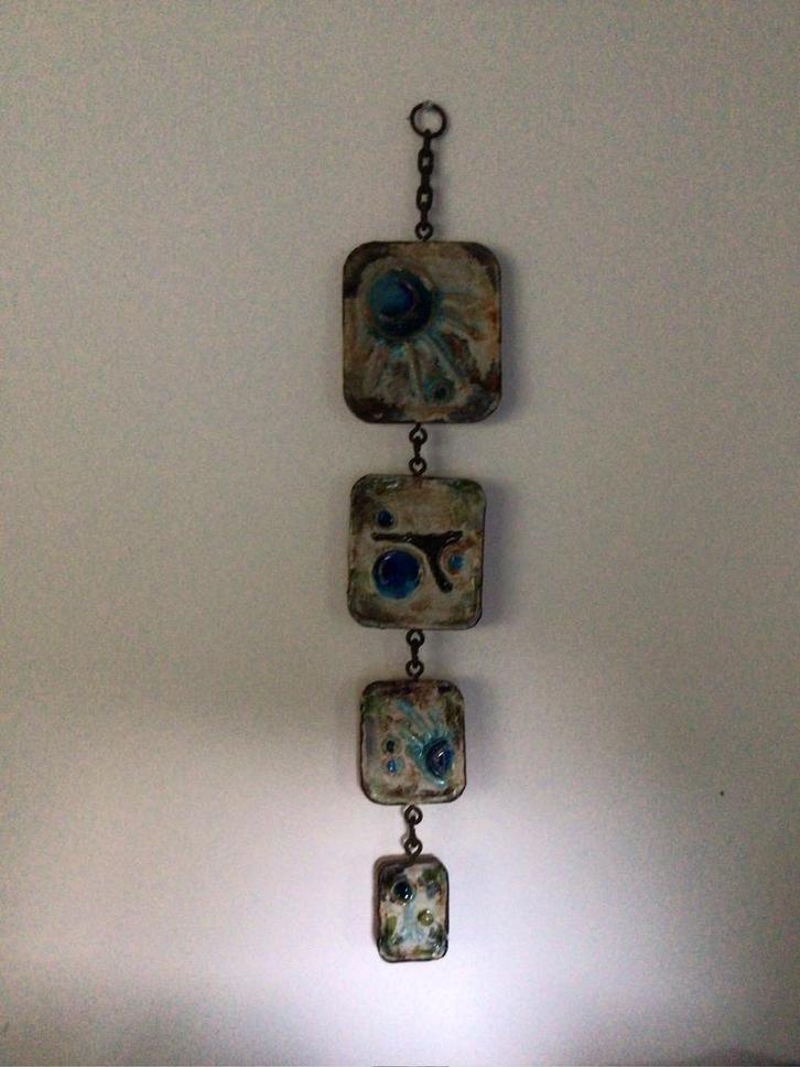 Keramieke hanger, keramisch wanddecoratie, Huis en Inrichting, Woonaccessoires | Wanddecoraties, Gebruikt, Ophalen