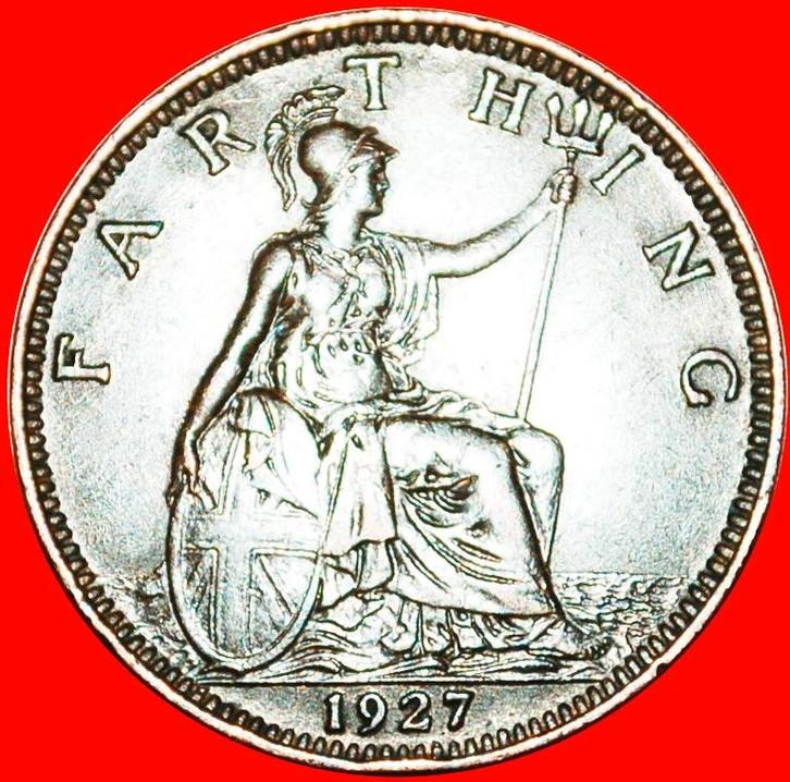 Ⰿ GEORGE V (1911-1936): GREAT BRITAIN FARTHING 1927!, Postzegels en Munten, Munten | Europa | Niet-Euromunten, Losse munt, Overige landen