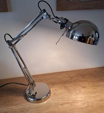 Chromen Bureaulamp - Verstelbaar - Industrieel beschikbaar voor biedingen