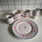 Yvon kakelbont: bord,mok,soepkom,bekers,melkkannetje, Huis en Inrichting, Keuken | Servies, Ophalen of Verzenden, Zo goed als nieuw