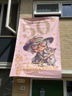 Sarah 50 jaar spandoek, Ophalen, Rechthoekig Staand, Deurposter of groter, Zo goed als nieuw