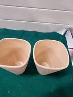 Bloempotten creme hoog vierkante, Tuin en Terras, Ophalen of Verzenden, 'T Olde Gre-j, Info@toldegrej.nl, Endepoelstraat 20f Didam