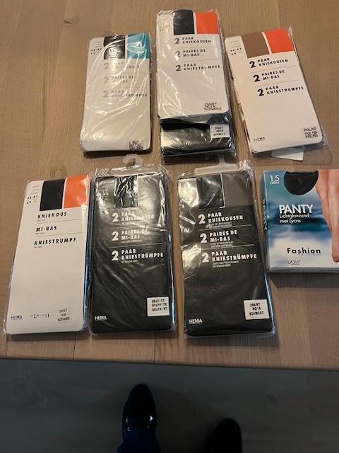 12 paar  NIEUWE kniekousen en `panty  36/41, Kleding | Dames, Sokken en Kousen, Nieuw, Kousenvoetjes en Kniekousjes, Maat 39 t/m 42