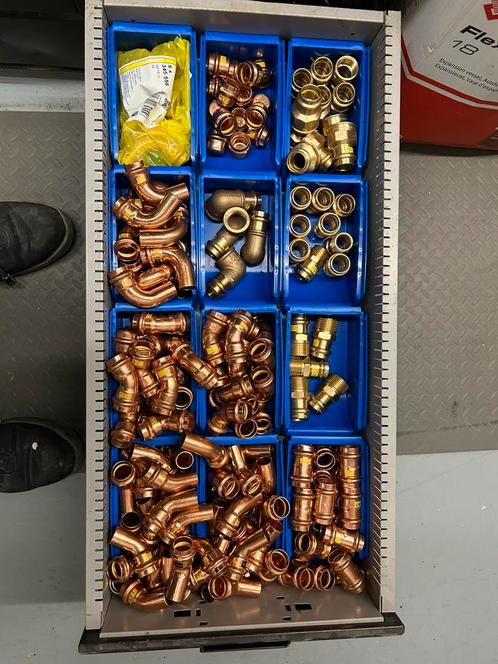 VIEGA PROFIPRESS GAS 22 mm NIEUW 181 STUKS !!!!!!, Doe-het-zelf en Verbouw, Buizen en Afvoer, Nieuw, Overige typen, Overige materialen