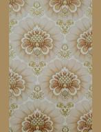 13988 behang grote bloem barokstijl seventies vibe 70s swiet, Ophalen of Verzenden, 50 tot 75 m², Beige