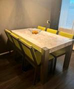 6 groene eettafel stoelen MOET WEG!, Ophalen, Overige kleuren, Hout, Zo goed als nieuw