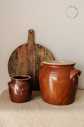 Bruine grespotten, brocante, vintage, landelijk beschikbaar voor biedingen