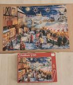 KERST LEGPUZZEL"CHRISTMAS FAIR" 1000ST. 50X70 CM., Ophalen of Verzenden, 500 t/m 1500 stukjes, Zo goed als nieuw, Legpuzzel