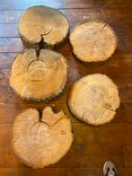 Houten Schijf Notenhout - Tafel/Kerststuk, Tuin en Terras, Haardhout, Minder dan 3 m³, Ophalen, Overige houtsoorten, Blokken