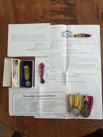 Medaille set hoofdcommissaris van politie beschikbaar voor biedingen