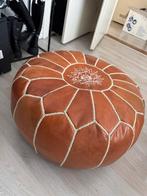 Marrakech leren poef - Echt leer, Ophalen, Gebruikt, Rond, Leer