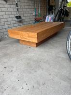 Salontafel teak 150/80/35. Strak en robuust., Huis en Inrichting, Tafels | Salontafels, Teakhout, Zo goed als nieuw, Modern strak.