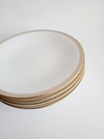 Izgs set van 4 prachtige chique borden bordjes goud, Ophalen of Verzenden