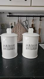 Riviera maison huisjes voorraad potten, Ophalen, Zo goed als nieuw, Glas, Pot, Bus of Blik