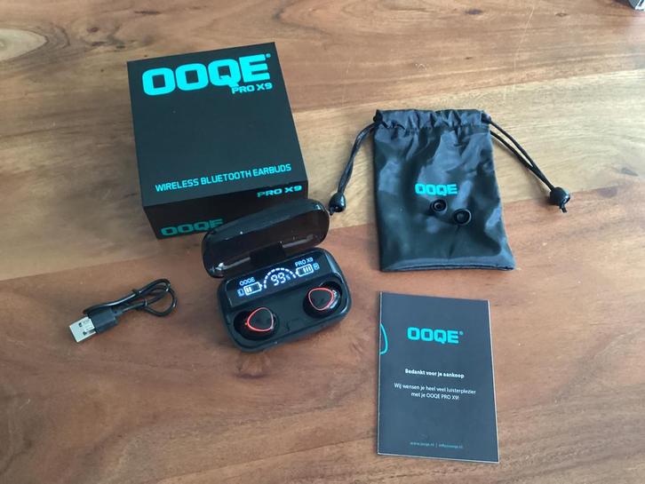 OOQE Pro X9 draadloze oordopjes, Audio, Tv en Foto, Koptelefoons, Zo goed als nieuw, Op oor (supra aural), Overige merken, Bluetooth