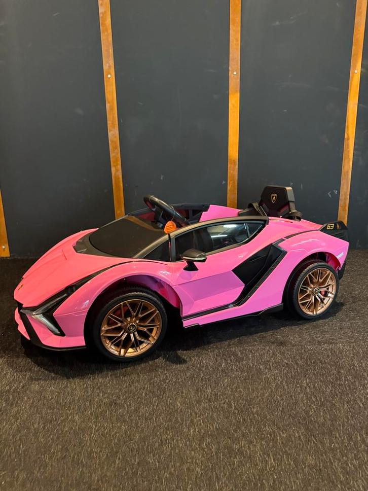 Elektrische Kinderauto Lamborghini – Roze, Kinderen en Baby's, Speelgoed | Buiten | Accuvoertuigen, Nieuw, Ophalen