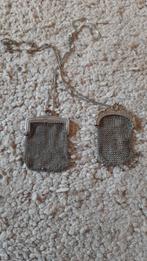 Antieke Zilveren Beursjes aan Ketting, Ophalen of Verzenden, Zilver