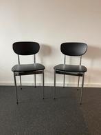 Eetkamerstoelen bureaustoel metaal design 1970 skai leder, Ophalen, Zo goed als nieuw, Bruin