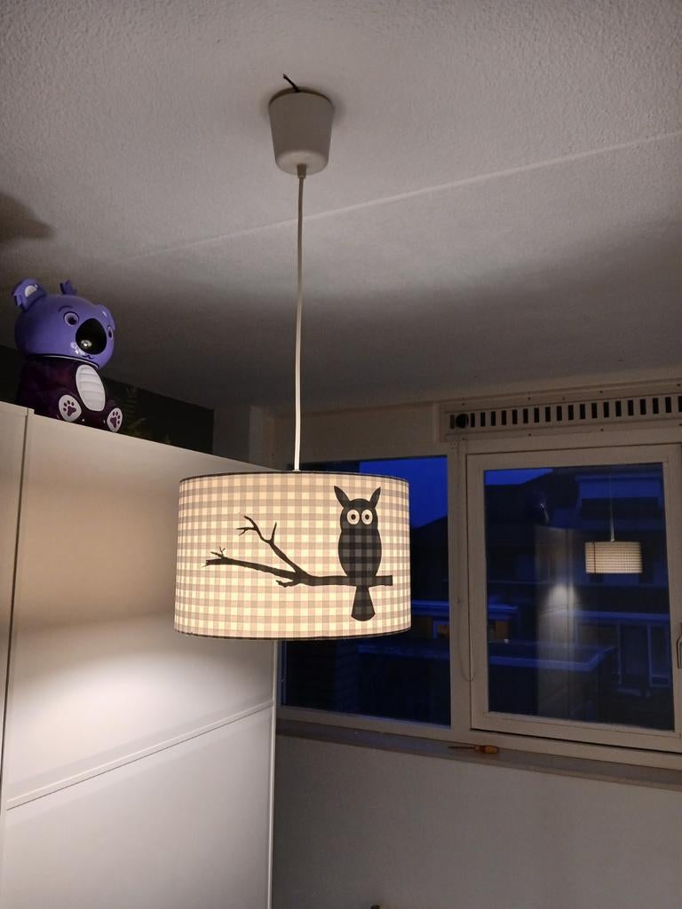 Leuke kinderlamp met uil, Ophalen, Zo goed als nieuw, Minder dan 50 cm, Modern