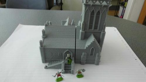 geprinte kerk schaal 1/72/144 ?    zie figuren 1:72/, Hobby en Vrije tijd, Wargaming, Nieuw, Historisch, Toebehoren, Ophalen of Verzenden