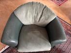 Leolux lederen stoel met stoffen zitting, Huis en Inrichting, Ophalen, 75 tot 100 cm, Zo goed als nieuw, Stof