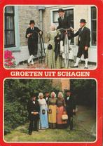 SCHAGEN Klederdracht Fietsen Groeten, Verzamelen, Gelopen, Noord-Holland, Verzenden, 1980 tot heden