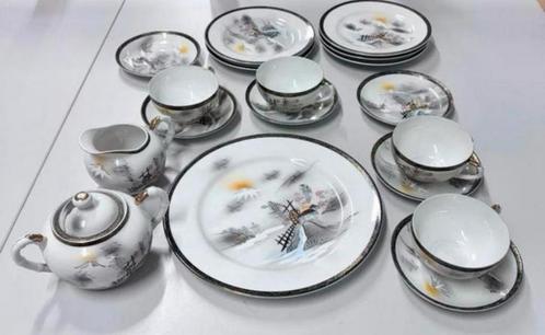 Antiek Japan Japans servies Yasuda company hand geschilderd, Antiek en Kunst, Antiek | Servies los, Ophalen of Verzenden