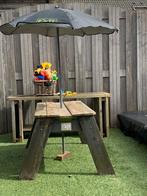 Exit zandtafel/ buiten tafel / parasol / zandspeelgoed, Kinderen en Baby's, Speelgoed | Buiten | Zandbakken, Gebruikt, Ophalen of Verzenden