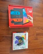Mooie nintendo switch oled met controller, Switch OLED, Ophalen of Verzenden, Zo goed als nieuw, Met 3 controllers of meer
