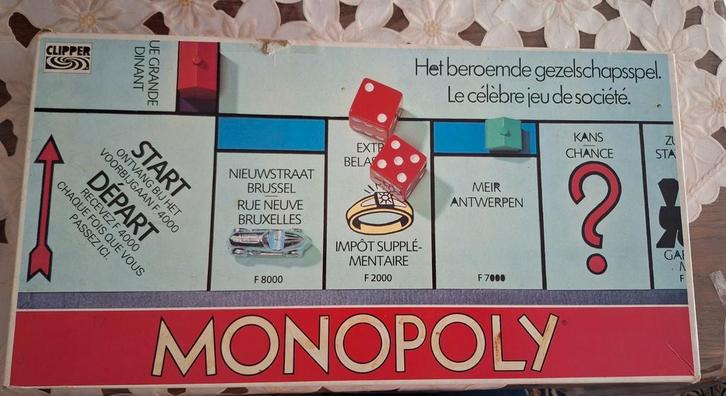 Oude Monopoly. Belgie's. Nederlandse. Talig. Compleet., Hobby en Vrije tijd, Gezelschapsspellen | Bordspellen, Zo goed als nieuw