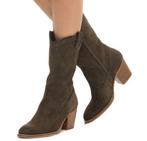 Suède bohemian laarzen, Lina Locchi, Lage of Enkellaarzen, Ophalen of Verzenden, Gedragen