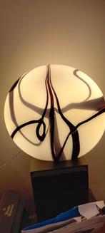 Zijlstra Vintage Zebra Swirl glazen Tafellamp ,30/30 cm ,gaa, Ophalen, Zo goed als nieuw, Minder dan 50 cm