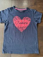 T-shirt blauw met neon roze maat 12-13 jaar, Meisje, YD, Gebruikt, Ophalen of Verzenden