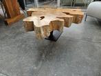 Boomstam Salontafel - Echt Hout, Ophalen, Gebruikt, 50 tot 100 cm, Rustiek