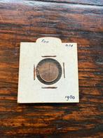 1 cent fdc Juliana 1980, Postzegels en Munten, Munten | Nederland, Verzenden, Koningin Juliana, Losse munt