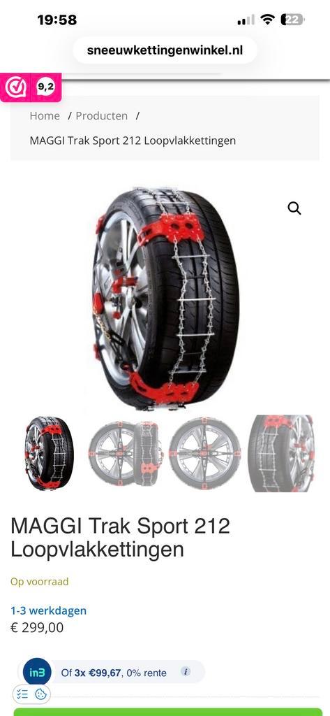 Maggi Trak Sport 212 Sneeuwkettingen - Nieuwstaat, Auto diversen, Sneeuwkettingen, Zo goed als nieuw, Ophalen of Verzenden