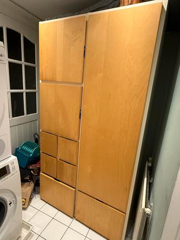Nette Ikea Rakke Visthus kledingkast hout naturel wit beschikbaar voor biedingen