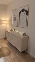 Dressoir Monique 154x84x39 - Zand en Goud, Ophalen, Kunststof, Met deur(en), 150 tot 200 cm