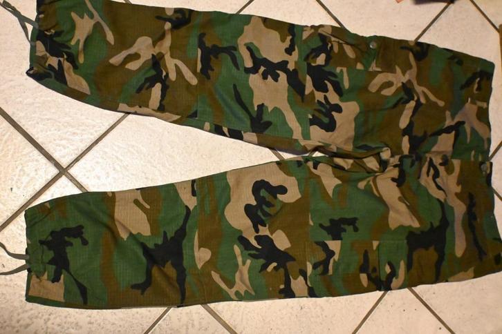 xl US army camouflage broek rip stop stof camo broek amerika, Verzamelen, Militaria | Algemeen, Landmacht, Kleding of Schoenen