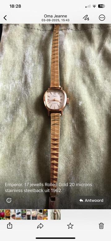 Emperor 17 jewells rolled gold 20 microns stainless uit 1962 beschikbaar voor biedingen