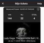 2x Lady Gaga VIP packages in Antwerpen, Tickets en Kaartjes, Twee personen, November
